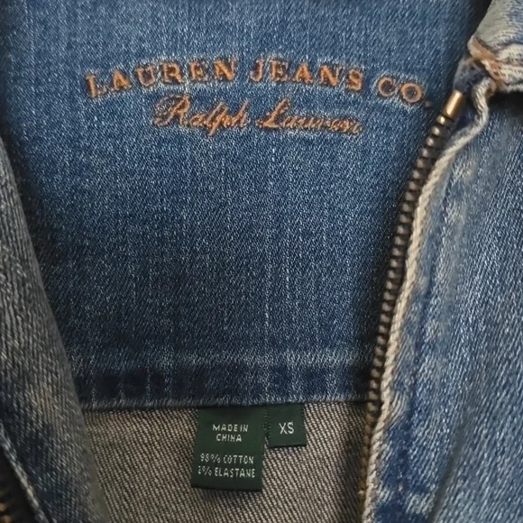 Lauren Jeans Co. Women's Denim Jacket By Ralph Lauren Size XS - Picture 2 of 5